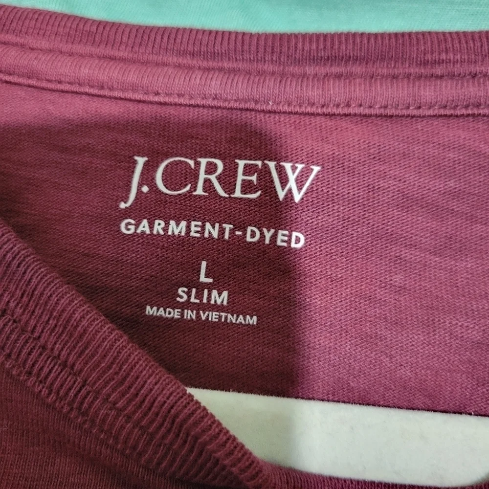 J Crew Garmet Dyed Dyed Long Sleeve Tee AH247 Sz L